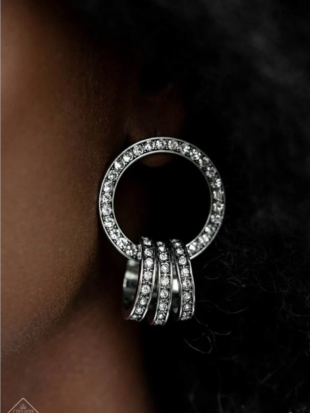 Paparazzi Earring ~ Adorned Allegiance - White